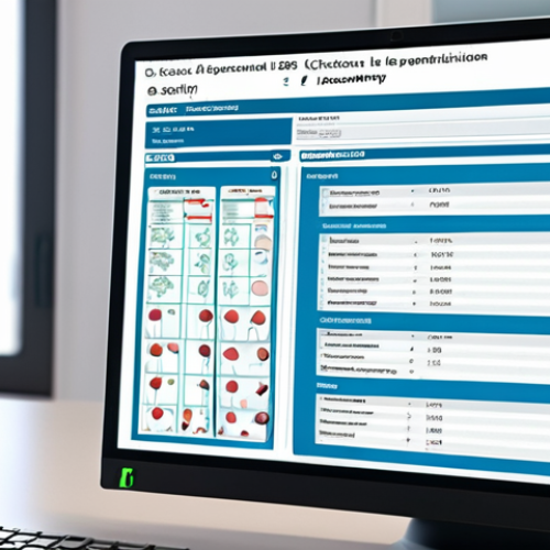 Home 4 **
A modern, organized medical database interface on a computer screen. Focus on clarity and accessibility of patient information for doctors.
**