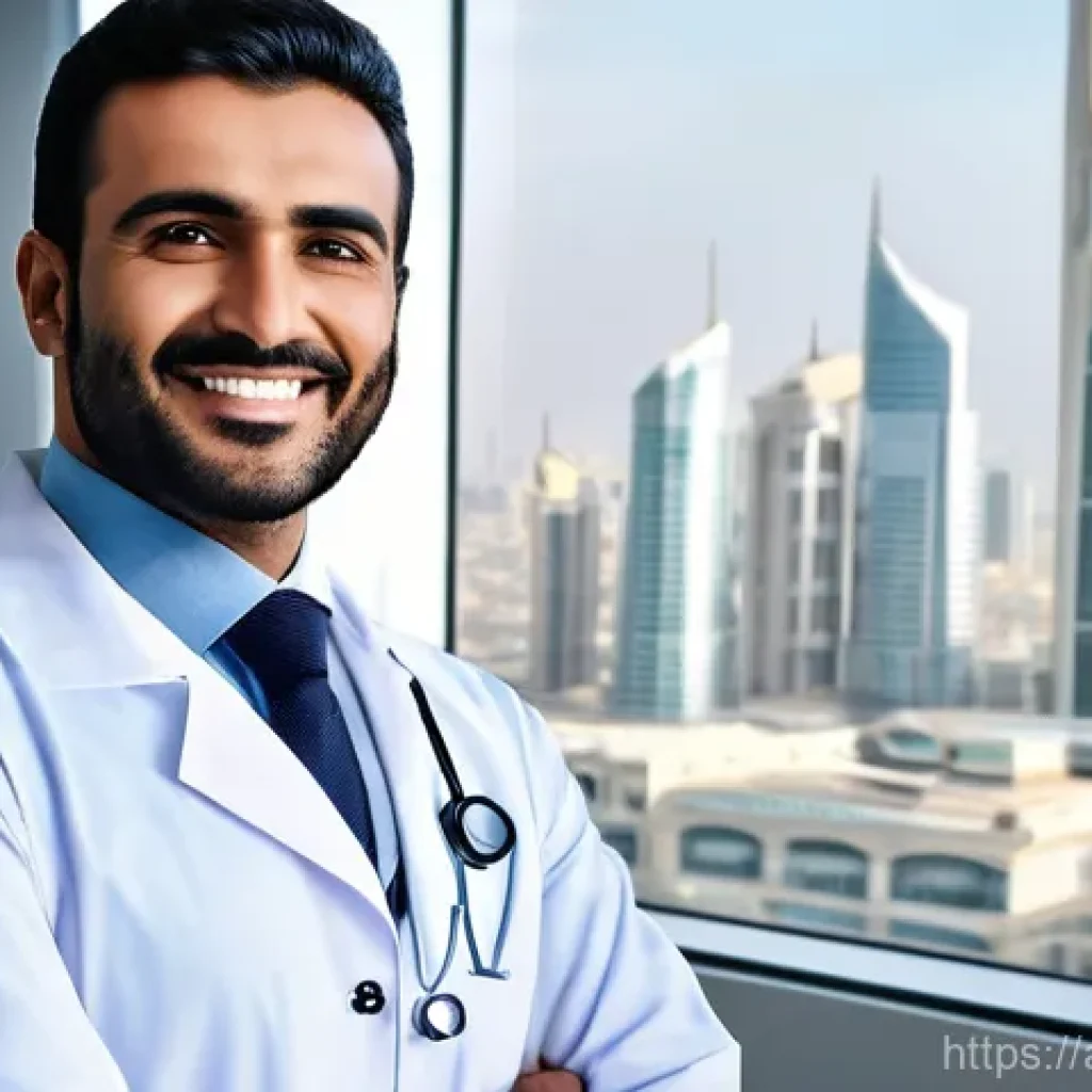 의료 관련 자격증 정보 - **Prompt 1: The Visionary Doctor's Achievement**
"A confident and distinguished Arab male doctor...